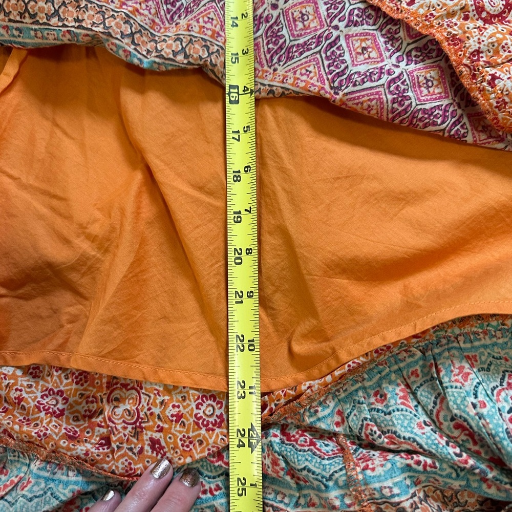 LRL Ralph Lauren Womens Skirt Rainbow Boho Tiered Cottage Peasant Fiesta XL - Picture 8 of 9